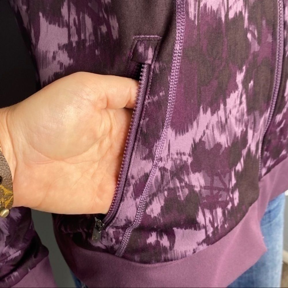 Columbia Purple Tie Dye Zip Jacket Athleisure Activewear Casual Streetwear M - Picture 4 of 8
